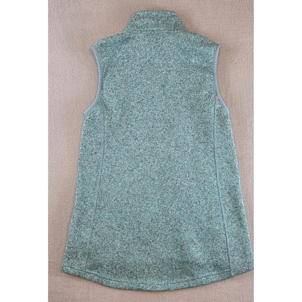 Orvis Womens Sweater Fleece Vest Teal Blue Marl Full Zip Sleeveless Jacket Small - Picture 3 of 8